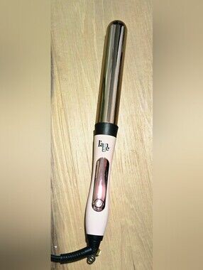 L'Ange Le Curl Titanium 32mm Wand With Glove - Blush (Like New/Used Once)